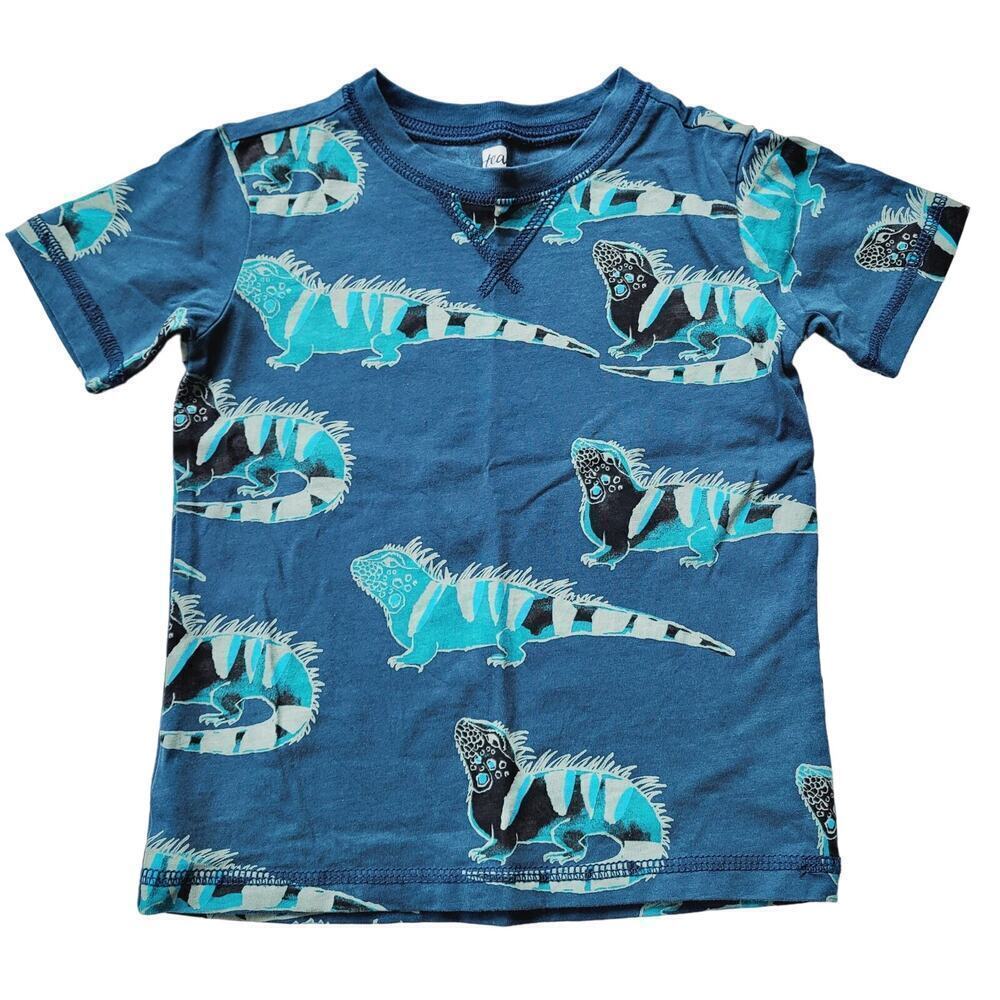 Tea Collection 4T Lizard Tee Short Blue Teal